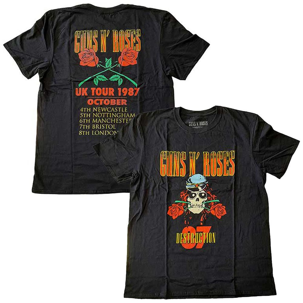 GUNS N ROSES ガンズアンドローゼズ (結成 40周年 ) - UK Tour '87 / バックプリントあり / Tシャツ / メンズ - PGS